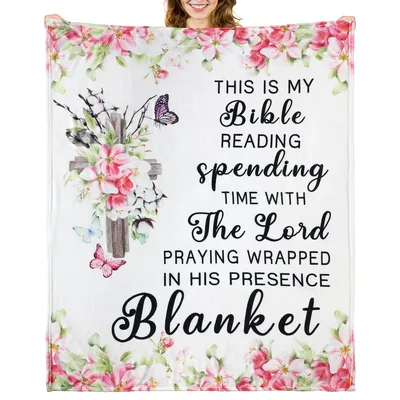 Christian Bible Verse Floral Blanket: This Is My Bible