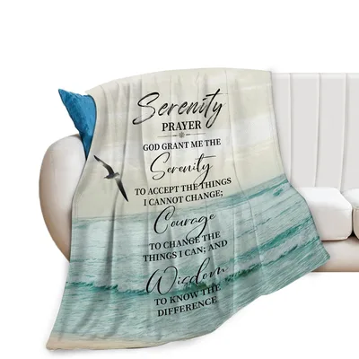 Ocean Waves Blanket: A Serenity Prayer Throw