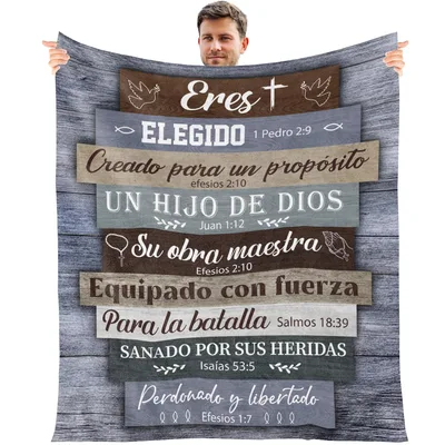 Spanish Christian Bible Verses Blanket for Faith and Purpose