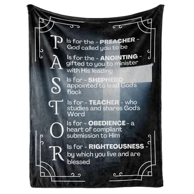 Preacher Gift Blanket: A Pastor Acrostic Throw