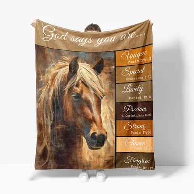 Christian Horse Blanket With Scripture Verses Print