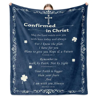 Confirmation Gift Blanket: Confirmed in Christ Scripture Throw