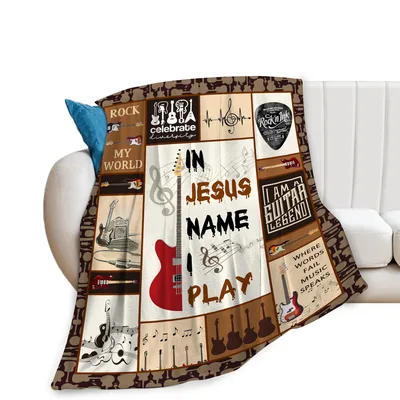 In Jesus Name Blanket for Guitar-Loving Faithful