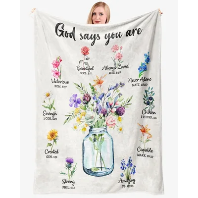 Christian Blessing Blanket: Ten Verses in Bloom