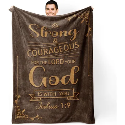 Be Strong and Courageous Joshua 1:9 Blanket - Faith Inspired Design