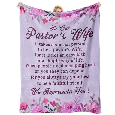 Church Wife Thank You Blanket for Pastor's Wives