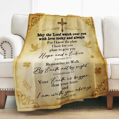 May the Lord watch over Blanket: Scripture Throw