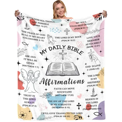 My Daily Bible Affirmations Blanket: Scriptural Comfort and Faith