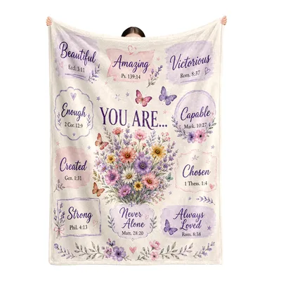 Christian Bible Verse Affirmations Blanket You Are Beautiful