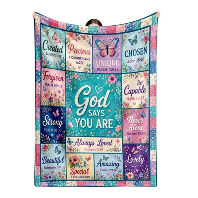 Scripture Blessings Blanket: God Says You Are Designs