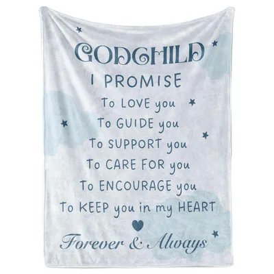 Godchild Promise Blanket: A Vow Wrapped in Soft Blue