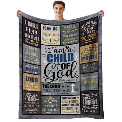 Scripture Quilt of Faith Blanket for Believers