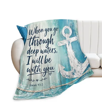Bible Verse Anchor Blanket for Faith and Comfort