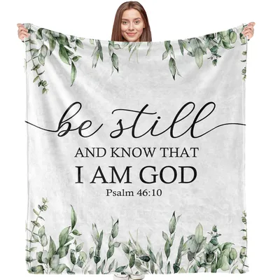 Know That I Am God Blanket: Psalm 46:10 Throw
