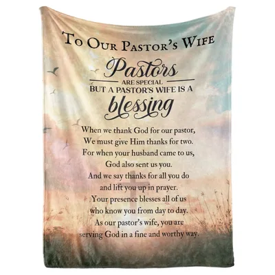 Church Pastor's Wife Gift Blanket: A Thank-You Print
