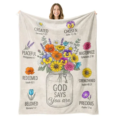 Created Genesis Chosen John Blanket for Faith Gifts