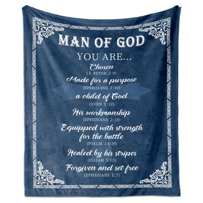 Man of God Blanket: Seven Verses of Faith