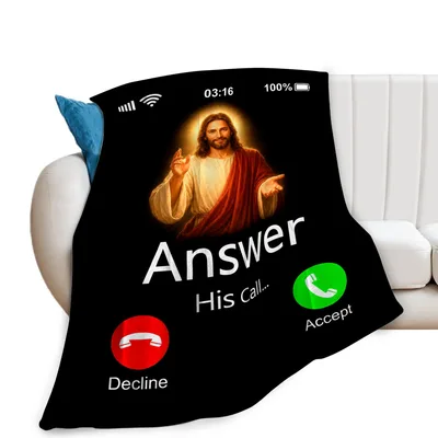 Answer His Call Blanket: A Phone Call Print That Says It All