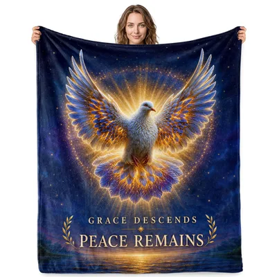 Dove of Peace Blanket: Grace Descends, Peace Remains
