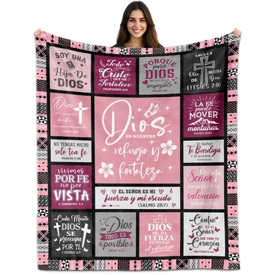 Dios Es Nuestro Refugio Blanket Spanish Bible Verses Quilt Design