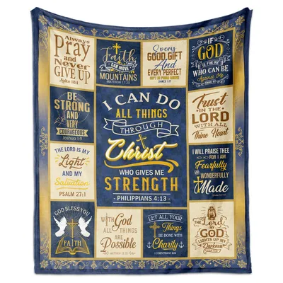 Always Pray and Never Blanket: Scripture Throw Gift