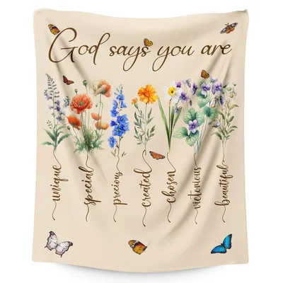 Faith Floral Blanket: Seven Truths in Bloom
