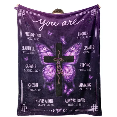 Faith Butterfly Blanket: A Verse-Filled Throw for Her