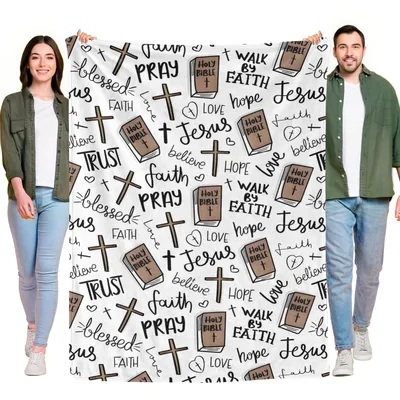 Faith Pattern Blanket for Quiet Prayer Time