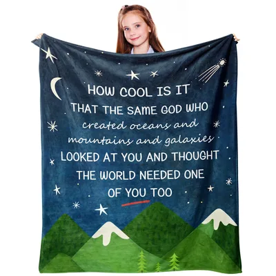 Created Oceans Mountains Galaxies Blanket for Little Ones