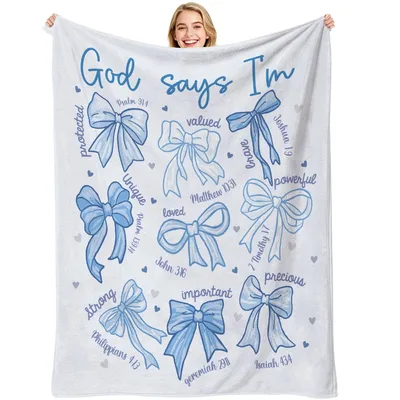 God says I’m protected Psalm Blanket for Quiet Comfort