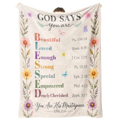 God Says You Are Blessed Blanket