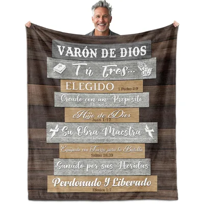 Spanish Scripture Blanket for Men of Faith