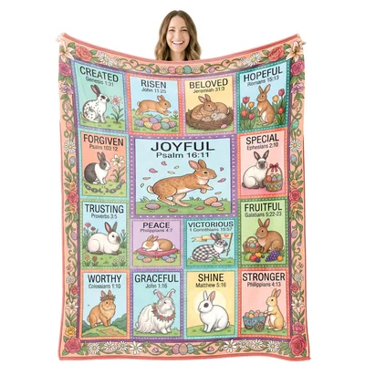 Bible Verse Bunny Blanket: Fifteen Easter Verses