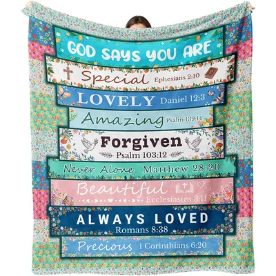Bible Verse Encouragement Women Blanket: God Says You Are