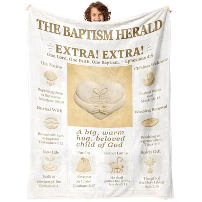 Baptism Gift Blanket for a Newborn Christening