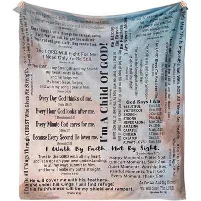 For the Spirit God Blanket: Bible Verses in Print