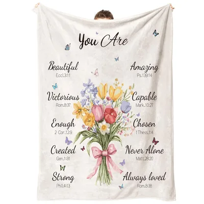 Bible Verse Encouragement Blanket for Her Heart
