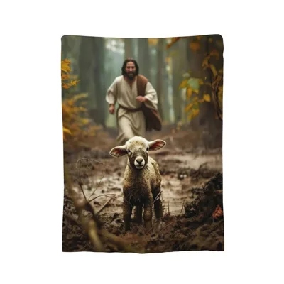 Jesus Lost Sheep Faith Blanket: A Story of Recovery and Love
