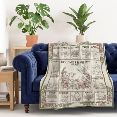 Goodness and Mercy Blanket: Psalm 23:6 Print