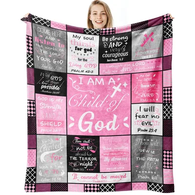 Come Here Blanket: Words of the Lord in Pink and Black