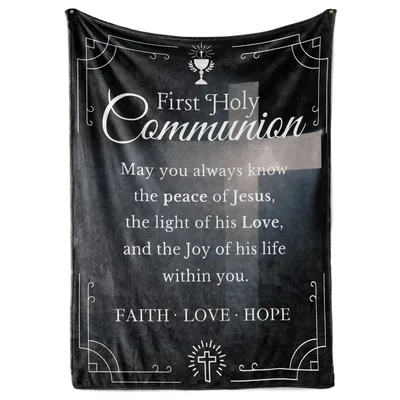 First Communion Blanket for a Special Day of Faith