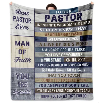 Church Leader Gift Blanket for a Faithful Pastor