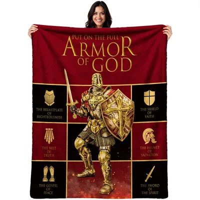 Christian Knight Blanket: Armor of God Design