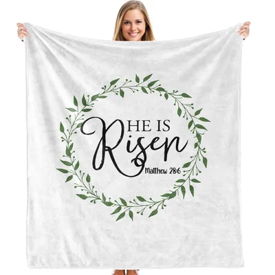 He Is Risen Blanket: Easter Faith Throw for Home
