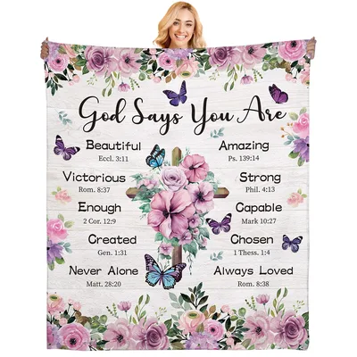 Faith Florals with Purple Blanket for Faithful Hearts
