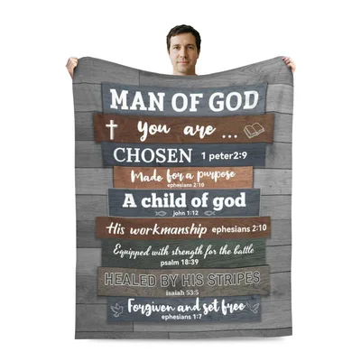 Faith Planks Wooden Scripture Blanket for Men of Faith