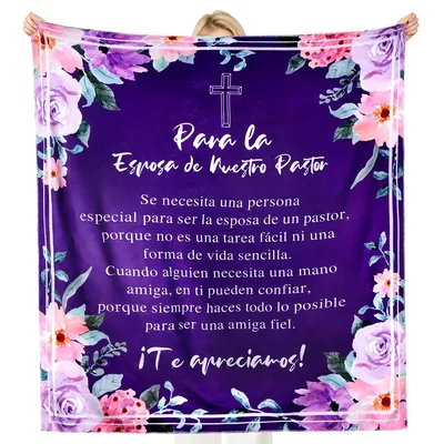 Pastor Wife Faith Blanket: Spanish Pastor's Wife Appreciation Design