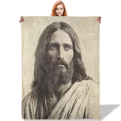 Jesus Portrait Blanket: A Sepia Portrait for Quiet Faith