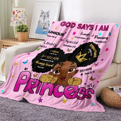 Princess Blessings Blanket: Scripture Affirmations in Pink