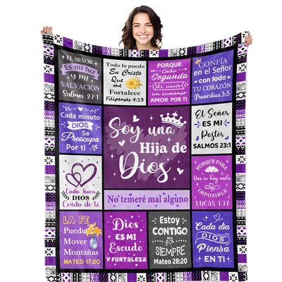 Spanish Christian Blanket with Bible Verses for Her